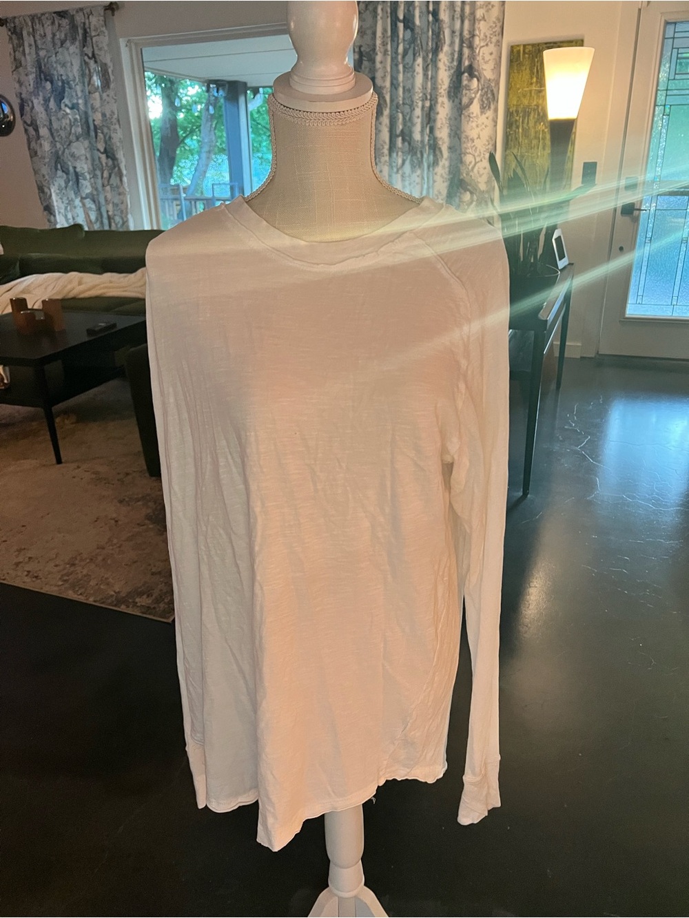 We The Free womens Long-Sleeve Crew Tee - White